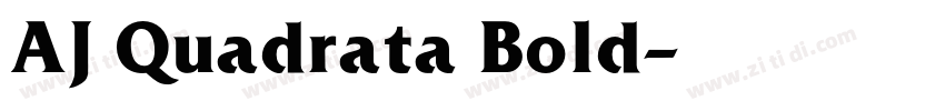 AJ Quadrata Bold字体转换